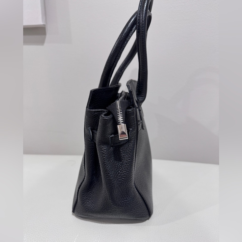 SOFIA CARDONI Black Leather Bag With Top Handles - Picture 7 of 16
